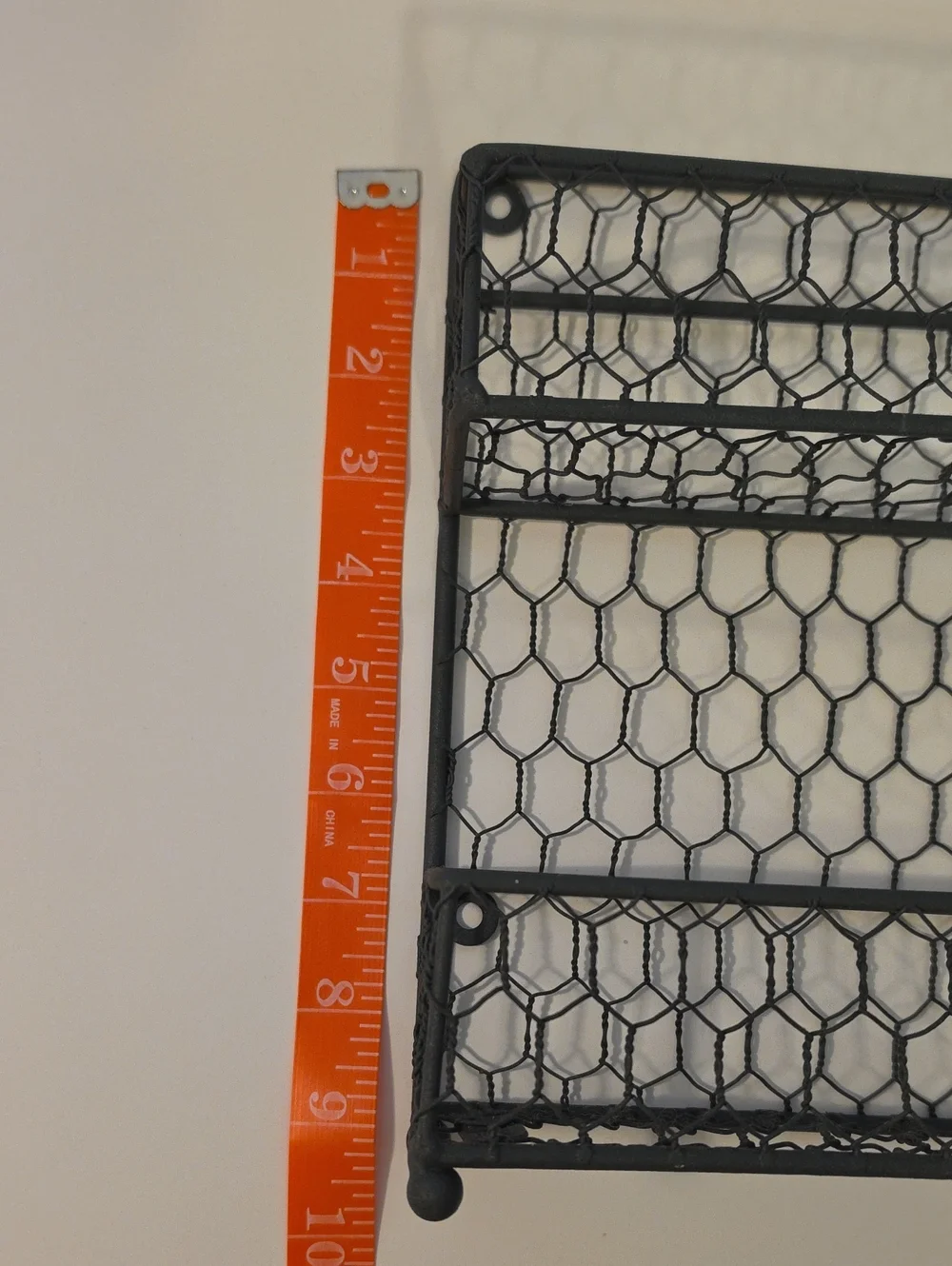 Rustic Two Tier Gray Wire Mesh/Chicken Wire Spice Rack - My Gift Brand